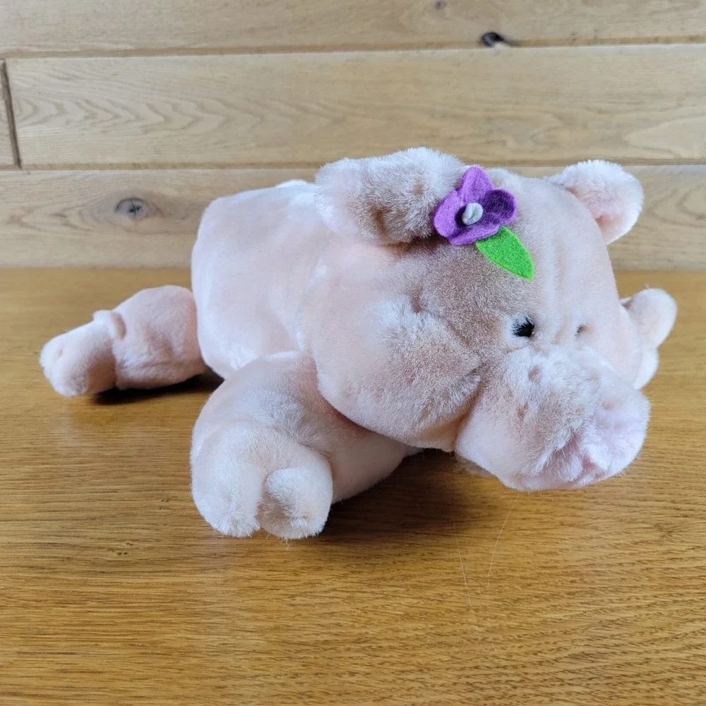 Westcliff Collection Plush Pig Purple Flower 12